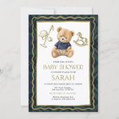 Polo Teddy Bear Baby Shower Invitation (Devant)
