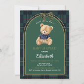 Polo Teddy Bear Baby Shower Invitation (Devant)
