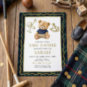 Polo Teddy Bear Baby Shower Invitation Kaart