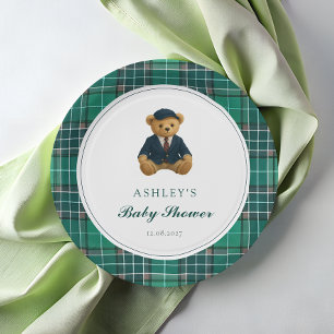 Polo Teddy Bear-Baby shower Papieren Bordje
