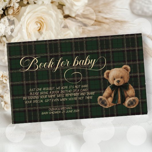 Polo Teddy Bear Classic Baby Shower book for baby Informatiekaartje