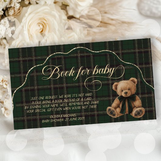 Polo Teddy Bear Classic Baby Shower book for baby Informatiekaartje