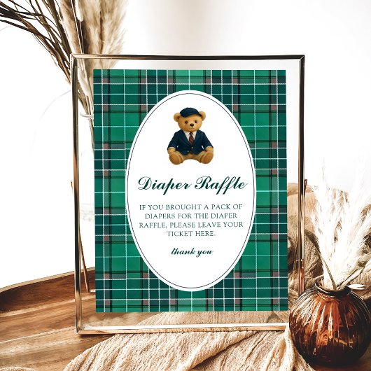 Polo Teddy Bear Diaper Raffle Poster