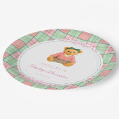 Polo Teddy Bear Girl Beer Baby shower Papieren Bordje (Gekanteld)