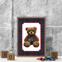 Polo Teddy Bear Tartan Schotlandse Ruit Baby Jonge