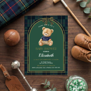 Polo Teddybeer Baby Shower Uitnodiging
