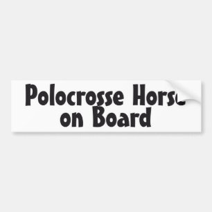 Polocrosse paarden aan boord bumpersticker