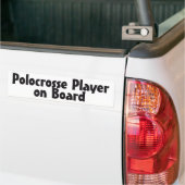 Polocrosse speler aan boord bumpersticker (Op Truck)