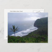 Pololu Valley Lookout met palmboom, Hawaii, Post Briefkaart (Voorkant / Achterkant)