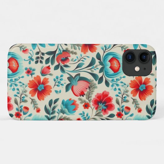 Polonais folklore Floral iPhone 11 Coque (Dos (Horizontal))