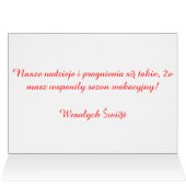 Polonais/Polski - Joyeux Noël/Wesołych Świąt (Intérieur Horizontal (Haut))