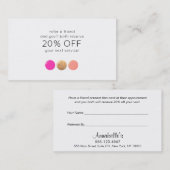 Polonais Salon de ongle Manicuriste Référence clie (Devant / Derrière)