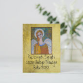 Polonais Wesołych Świąt Joyeux Angles de carte de  (Debout devant)