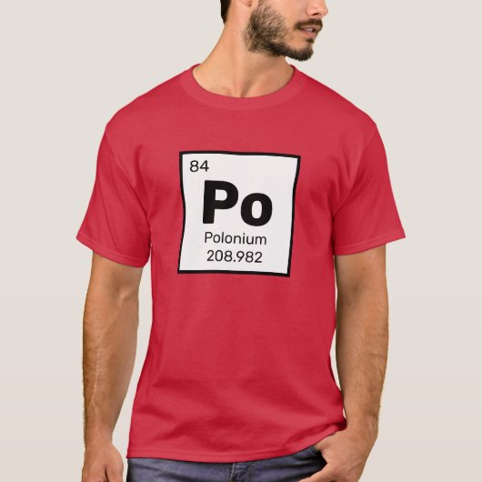 Polonium / Tableau Périodique - T-shirt Élément Po (Devant)