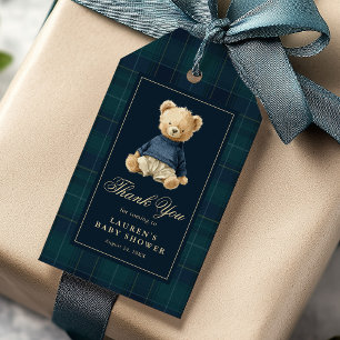 Poloshirt Teddybeer Baby Shower Bedankt Cadeaulabel