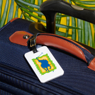 Polospeler Silhouet Modern Paardrijden Sport Bagagelabel