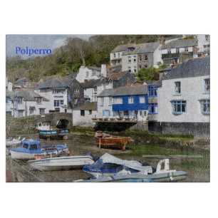 Polperro Cornwall Engeland Laag water Snijplank