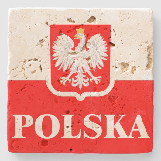 Polska 1 stenen onderzetter (Voorkant)