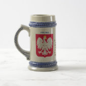 Polska Crest (Wapenschild) gepersonaliseerd Bierpul (Links)