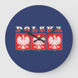 Polska Eagle Flag Shields Grote Klok