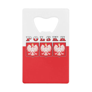 Polska Eagle Flag Shields Kredietkaart Flessenopener
