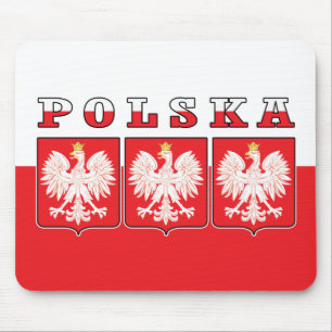 Polska Eagle Flag Shields Muismat