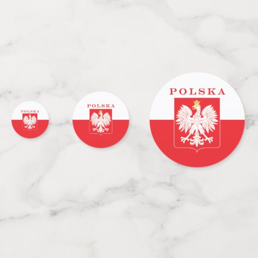 Polska Eagle Red Shield Confetti (Voorkanten)