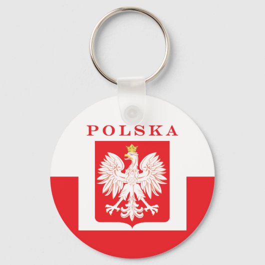 Polska Eagle Red Shield Sleutelhanger (Voorkant)
