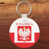 Polska Eagle Red Shield Sleutelhanger (Voorkant)