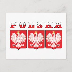 Polska Eagle Shields Briefkaart