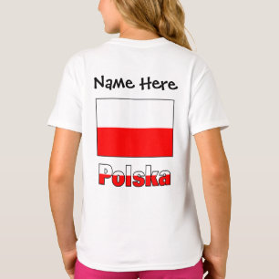 Polska en gepersonaliseerde Poolse vlag T-shirt