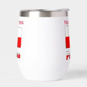 Polska et drapeau polonais rouge personnalisation  (Gauche)