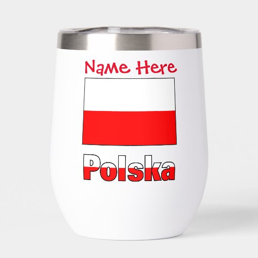 Polska et drapeau polonais rouge personnalisation  (Arrière)