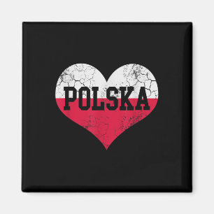 Polska Heart Flag Polen Pools Familie Erfgoed VI Magneet