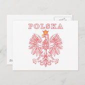 Polska met rode Poolse adelaar Briefkaart (Voorkant / Achterkant)