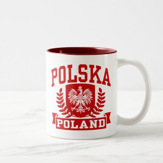 Polska Polen Tweekleurige Koffiemok (Rechts)