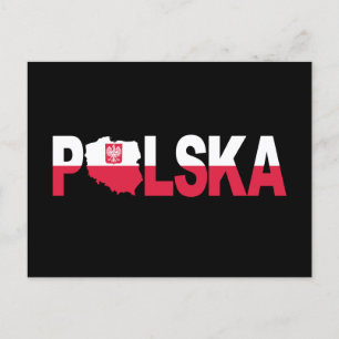 Polska Polen Vlag kaart belettering