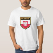 Polska / Pologne Pavillon et T-shirt Emblem (Devant)