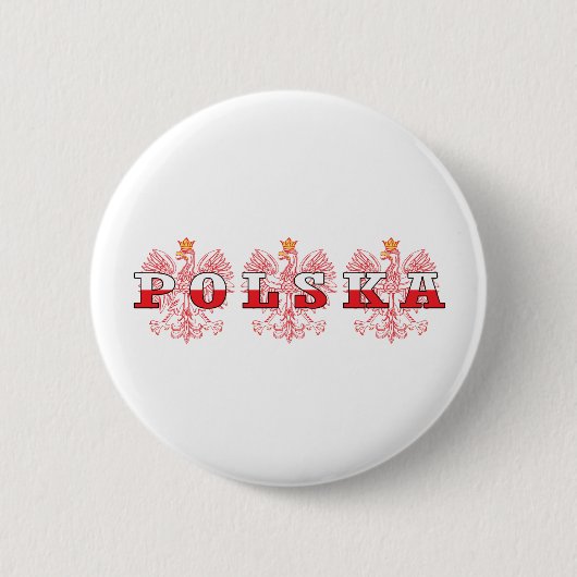 Polska Red Eagles Ronde Button 5,7 Cm (Voorkant)