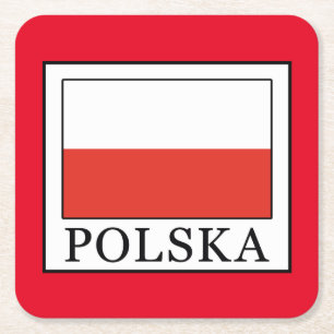 Polska Vierkante Kartonnen Onderzetter