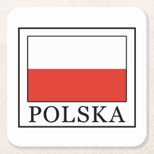 Polska Vierkante Kartonnen Onderzetter