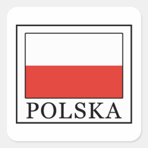 Polska Vierkante Sticker