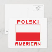 Polski American Flag Briefkaart (Voorkant / Achterkant)