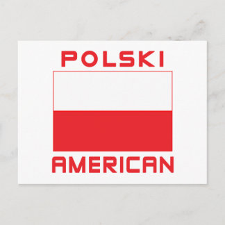 Polski American Flag Briefkaart