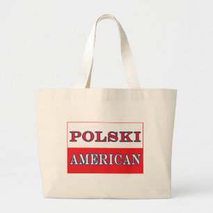 Polski American Flag Grote Tote Bag
