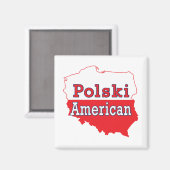 Polski Amerikaanse kaart Magneet (Voorkant / Achterkant)