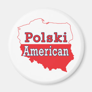 Polski Amerikaanse kaart Magneet