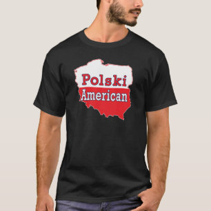 Polski Amerikaanse kaart T-shirt