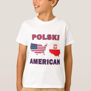 Polski Amerikaanse kaart T-shirt