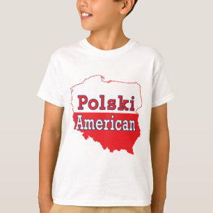 Polski Amerikaanse kaart T-shirt